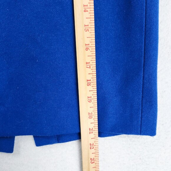 J Crew Skirt Womens 2 Blue Wool Blend Knee Length Pencil Classic Career Casual - Picture 5 of 10